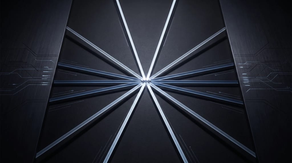 Several separate light trails converging into one point, representing multiple signals confirming the same event